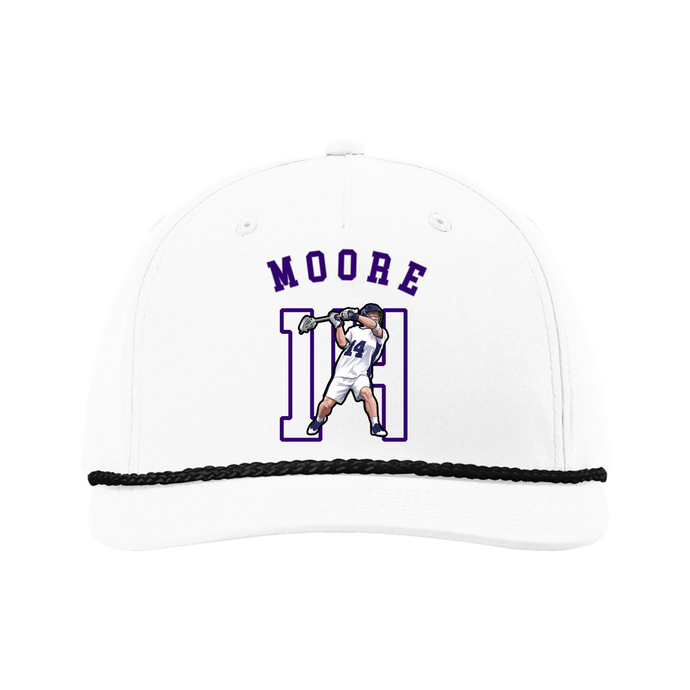 Five-Panel Classic Rope Cap — Shirsey Arch in White