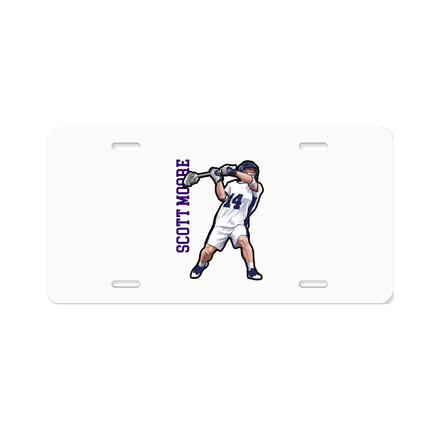 License Plate — Name Vertical in Classic