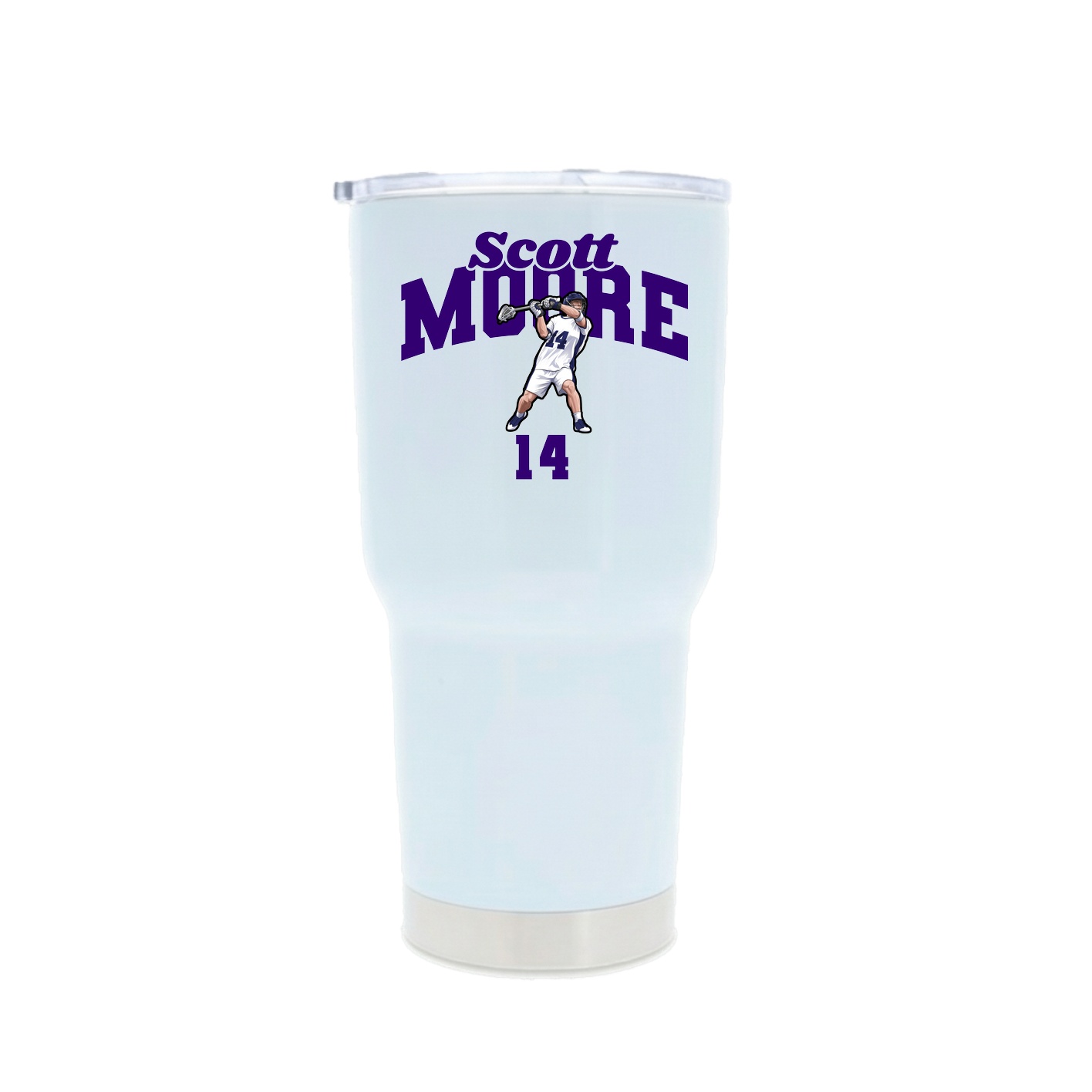 30oz Stainless Steel Tumbler — Signature Arch in White