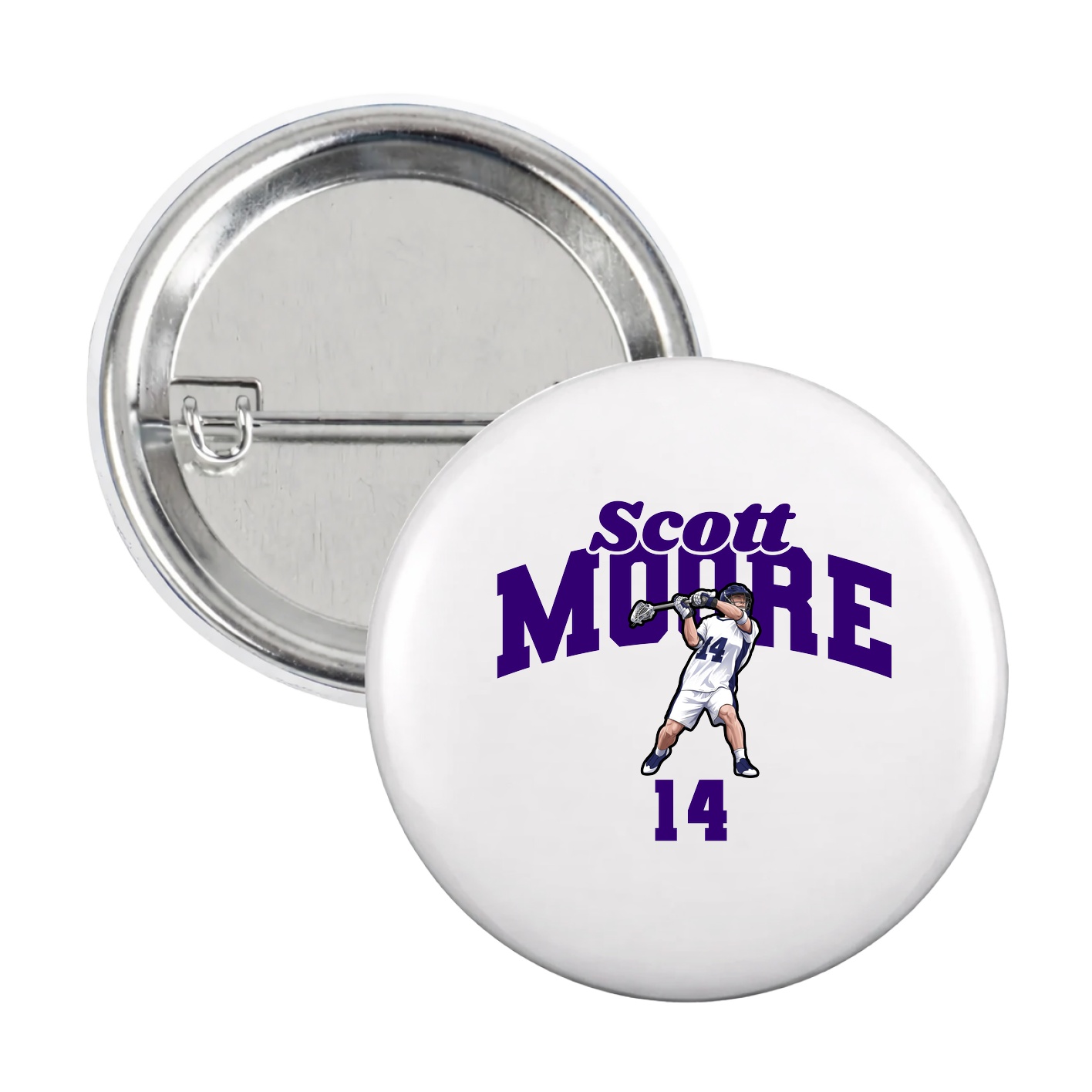 Game Day Button — Signature Arch in White