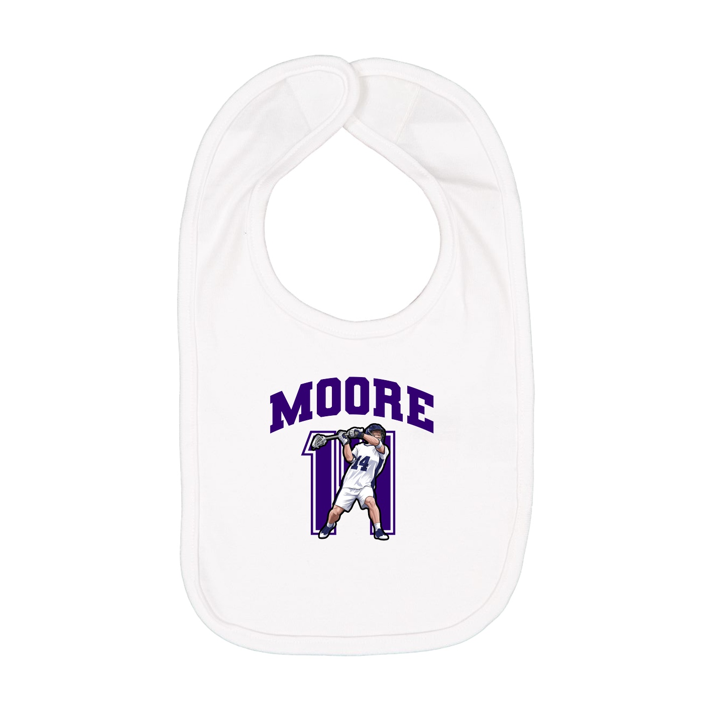 Infant Bib — Number in White