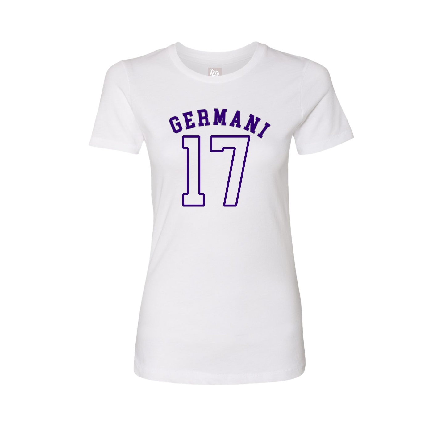 Fitted Women's Tee — Shirsey Arch in White