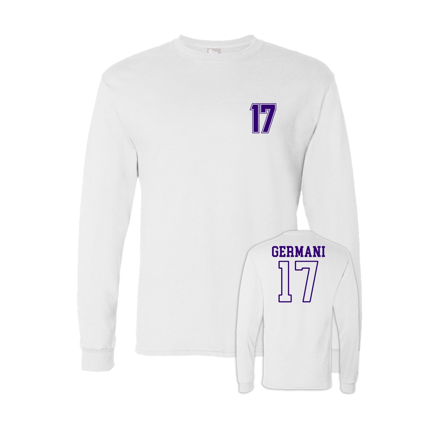 Long Sleeve Tee — Chest Back in White