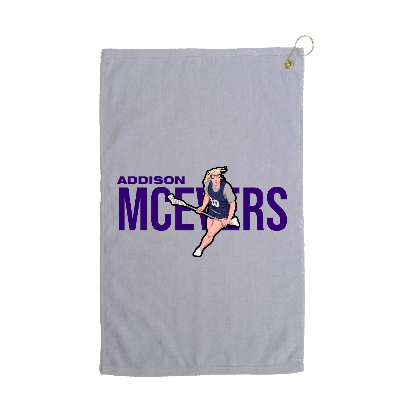 Golf Towel — Player Name in Grey