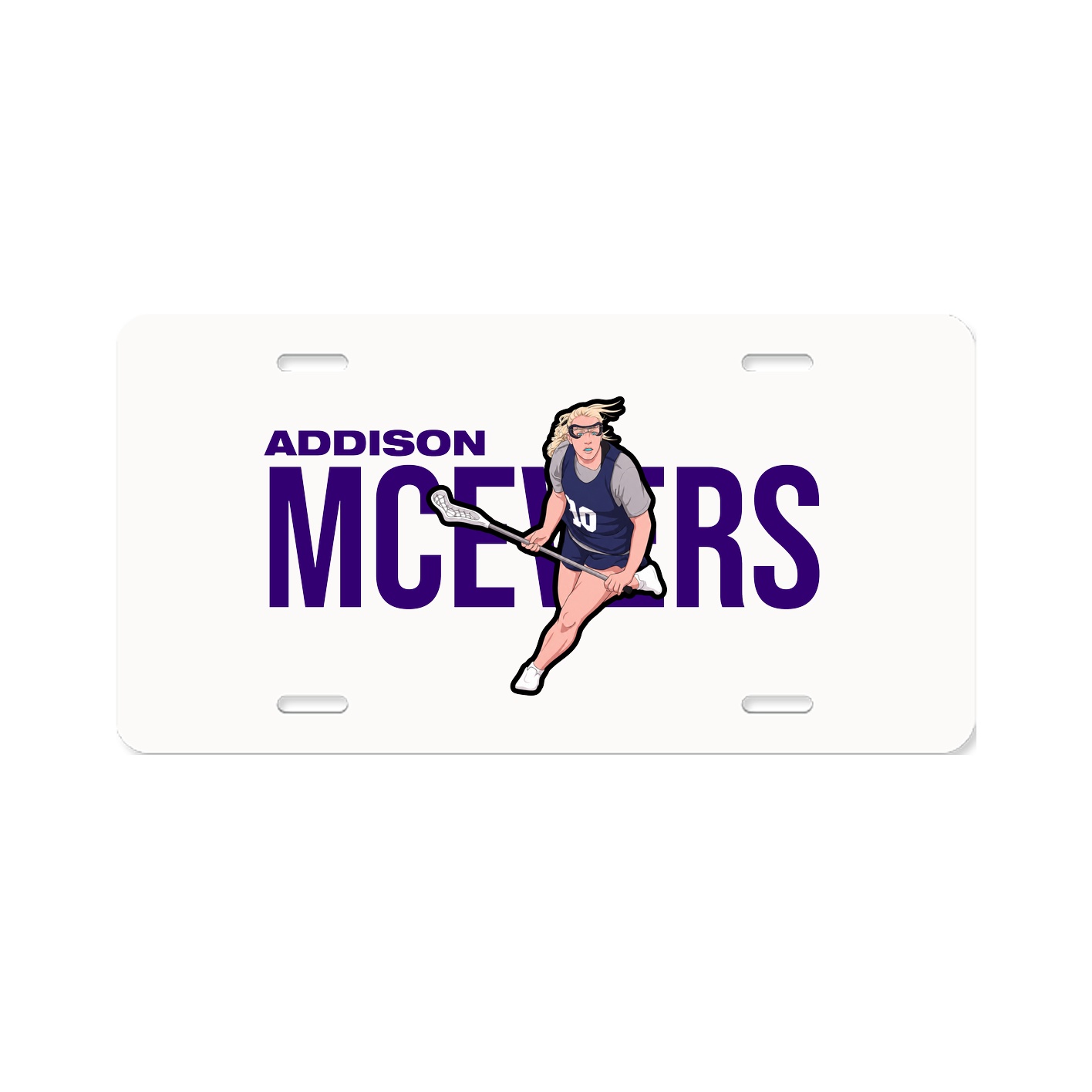 License Plate — Player Name in Classic
