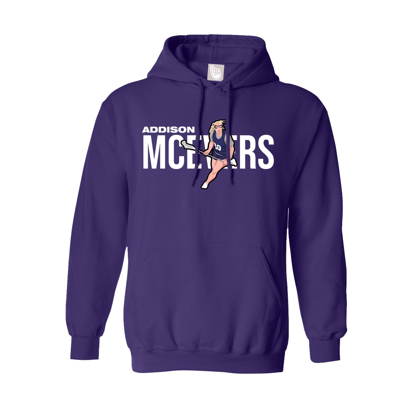 Youth Hoodie — Player Name in Purple