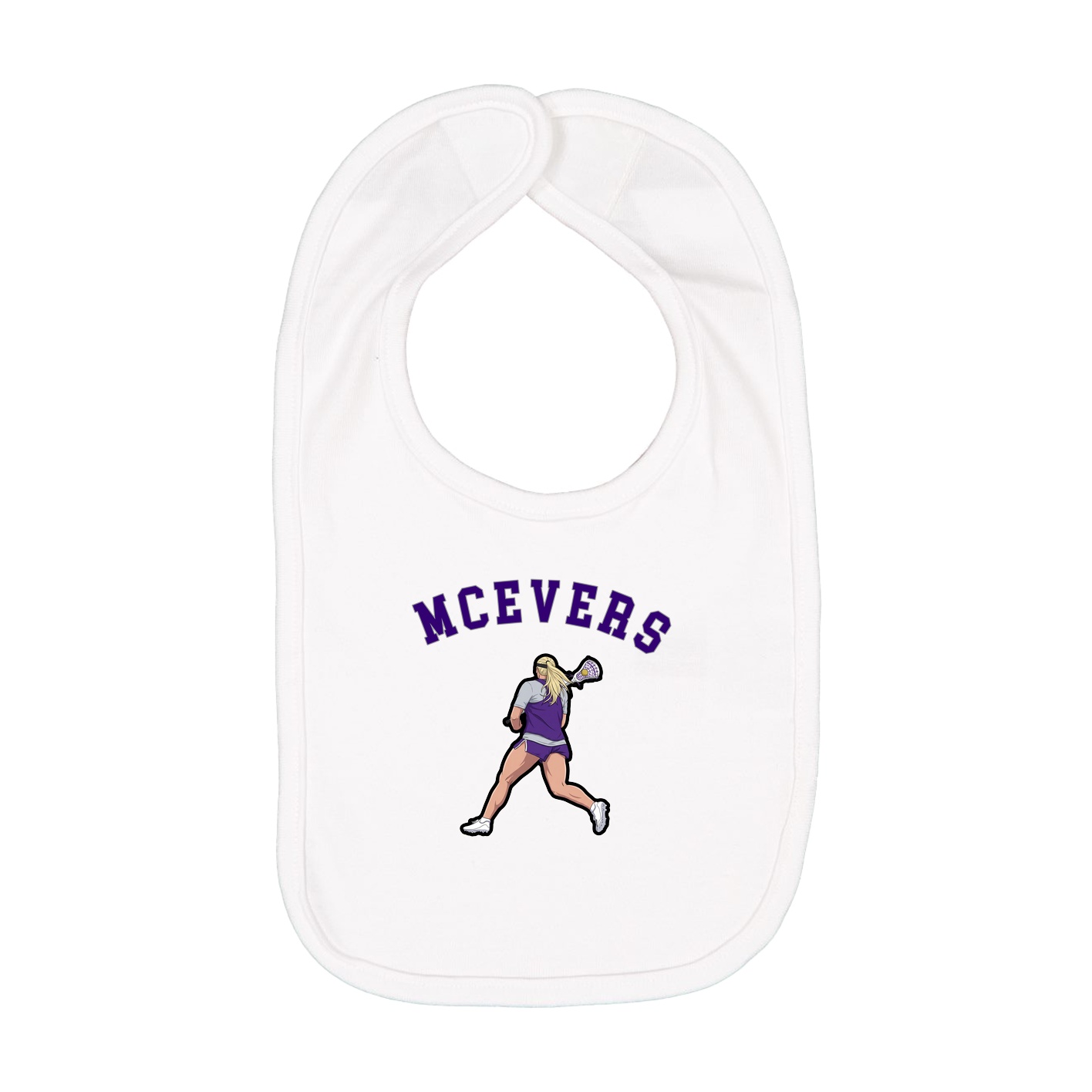 Infant Bib — Shirsey Arch in White