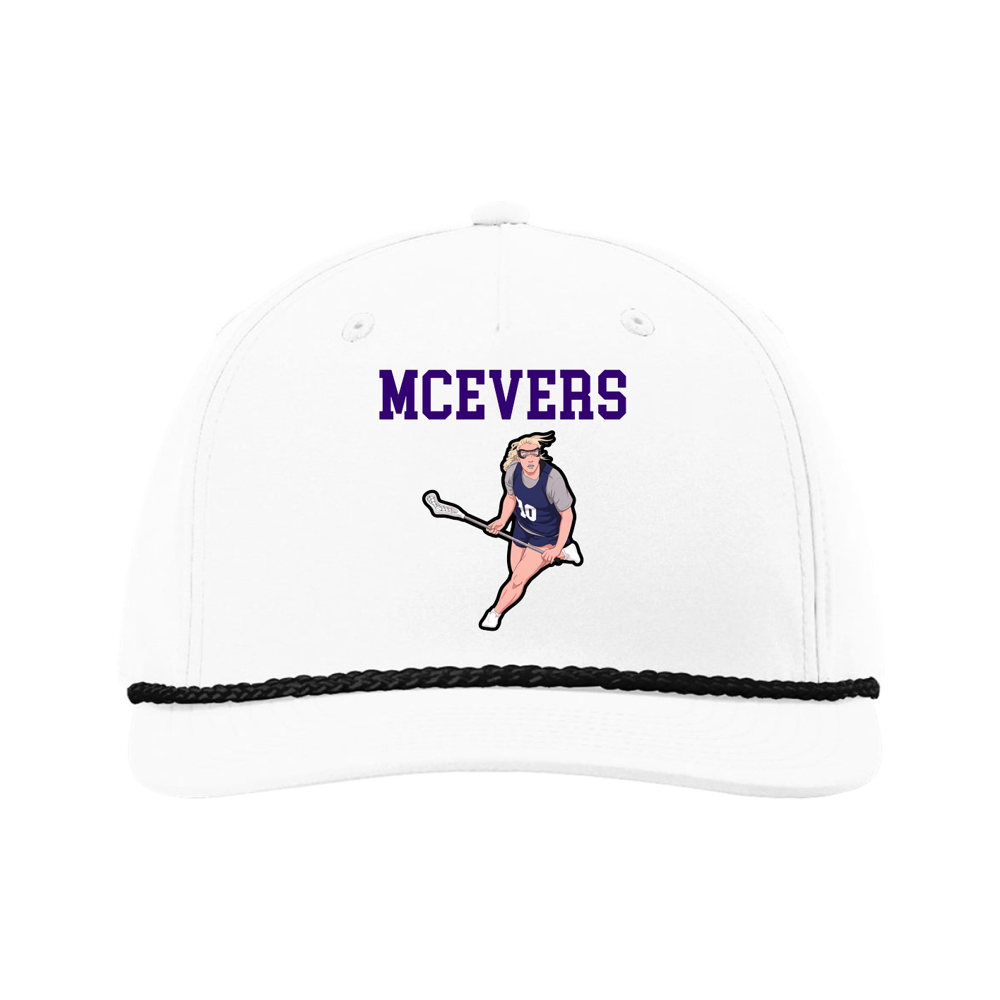 Five-Panel Classic Rope Cap — Shirsey in White