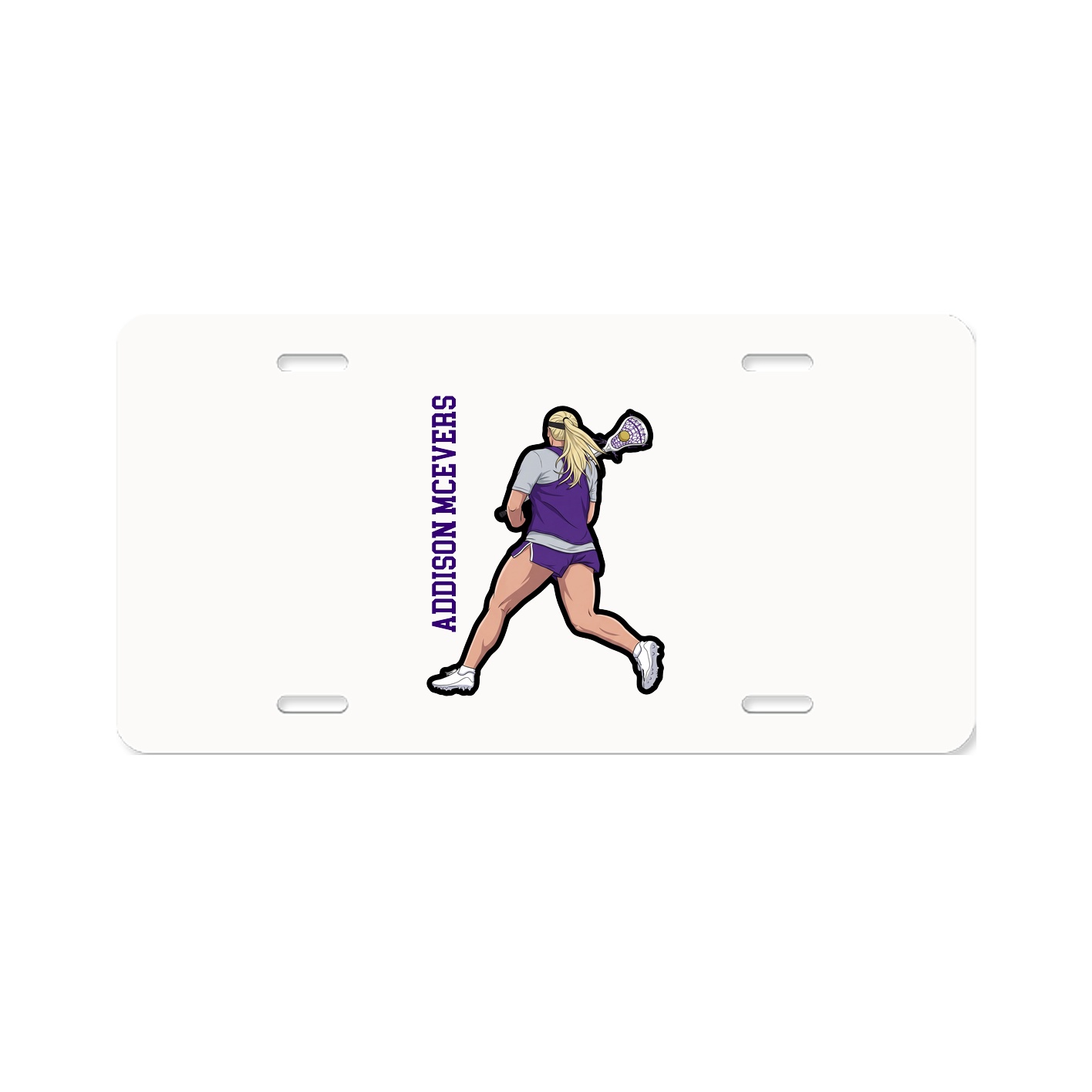 License Plate — Name Vertical in Classic