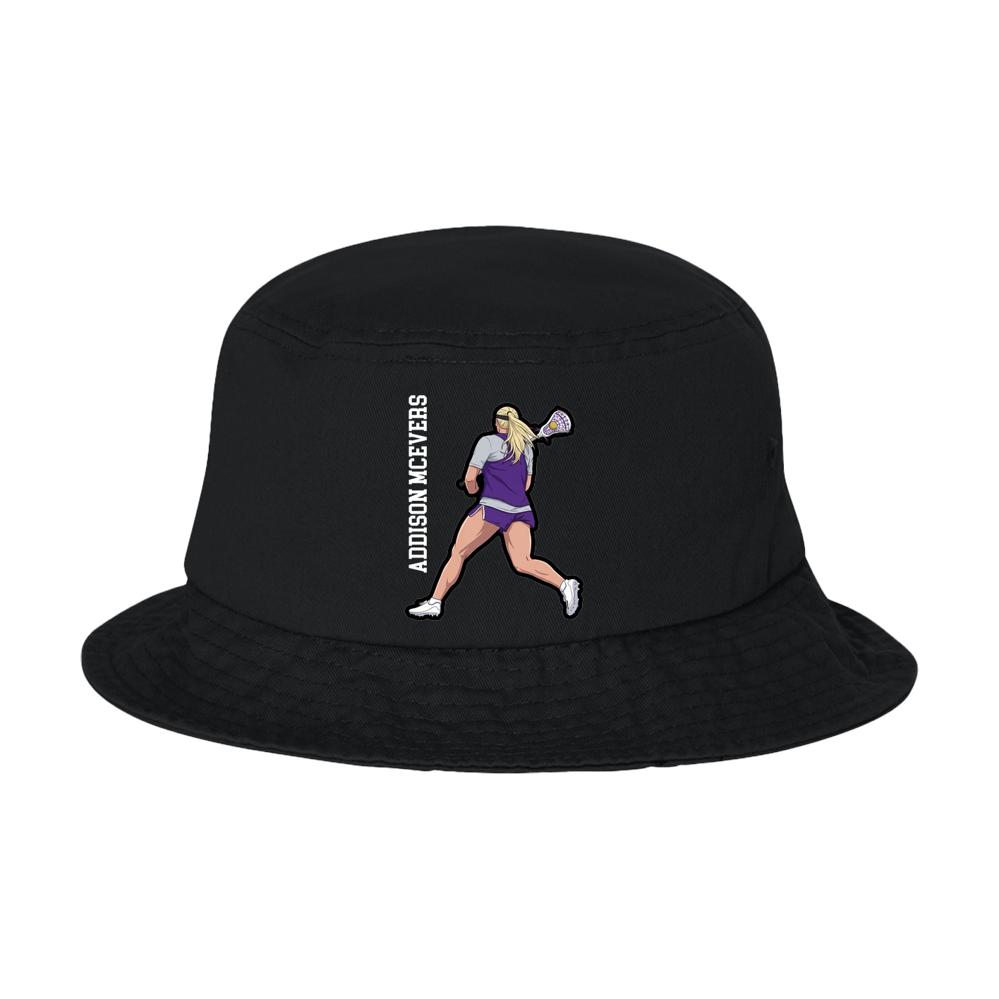Bucket Cap — Name Vertical in Black
