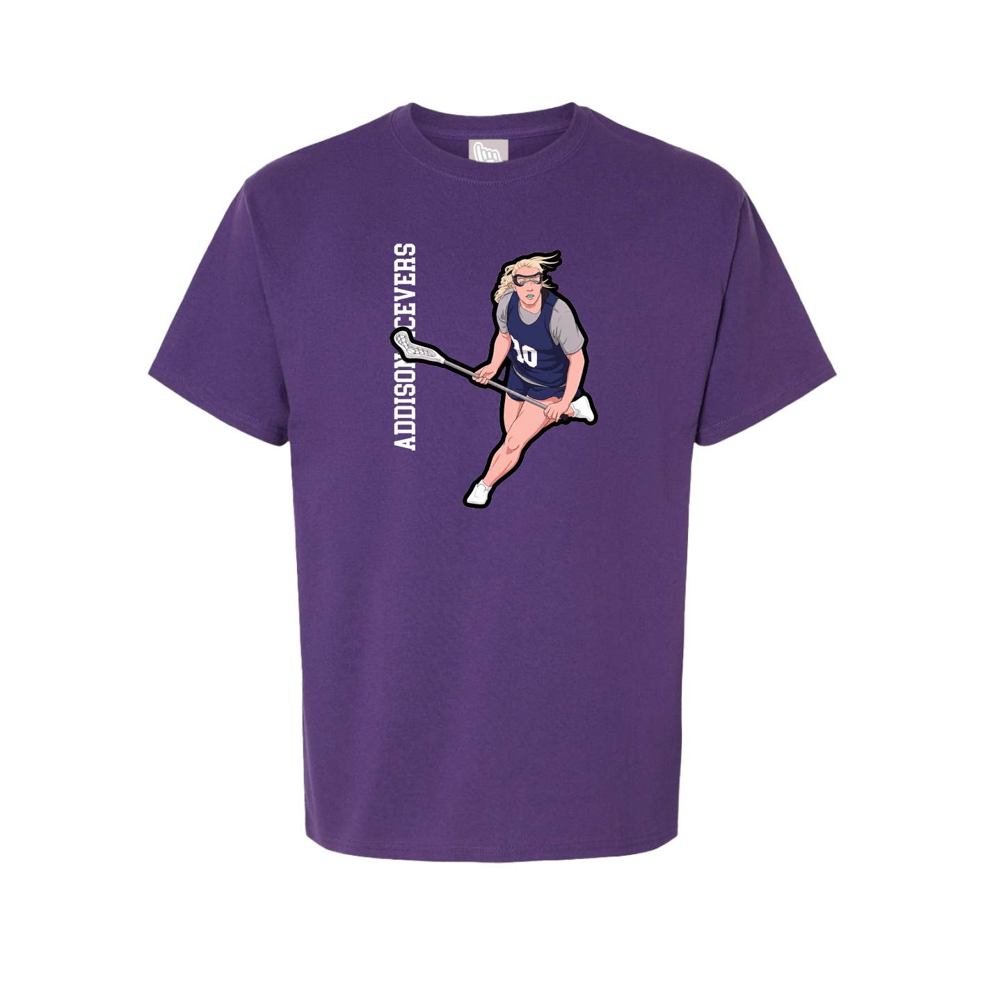 Tee — Name Vertical in Purple