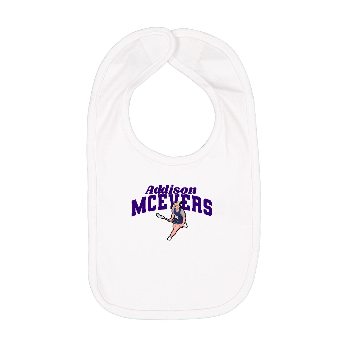 Infant Bib — Signature Arch in White