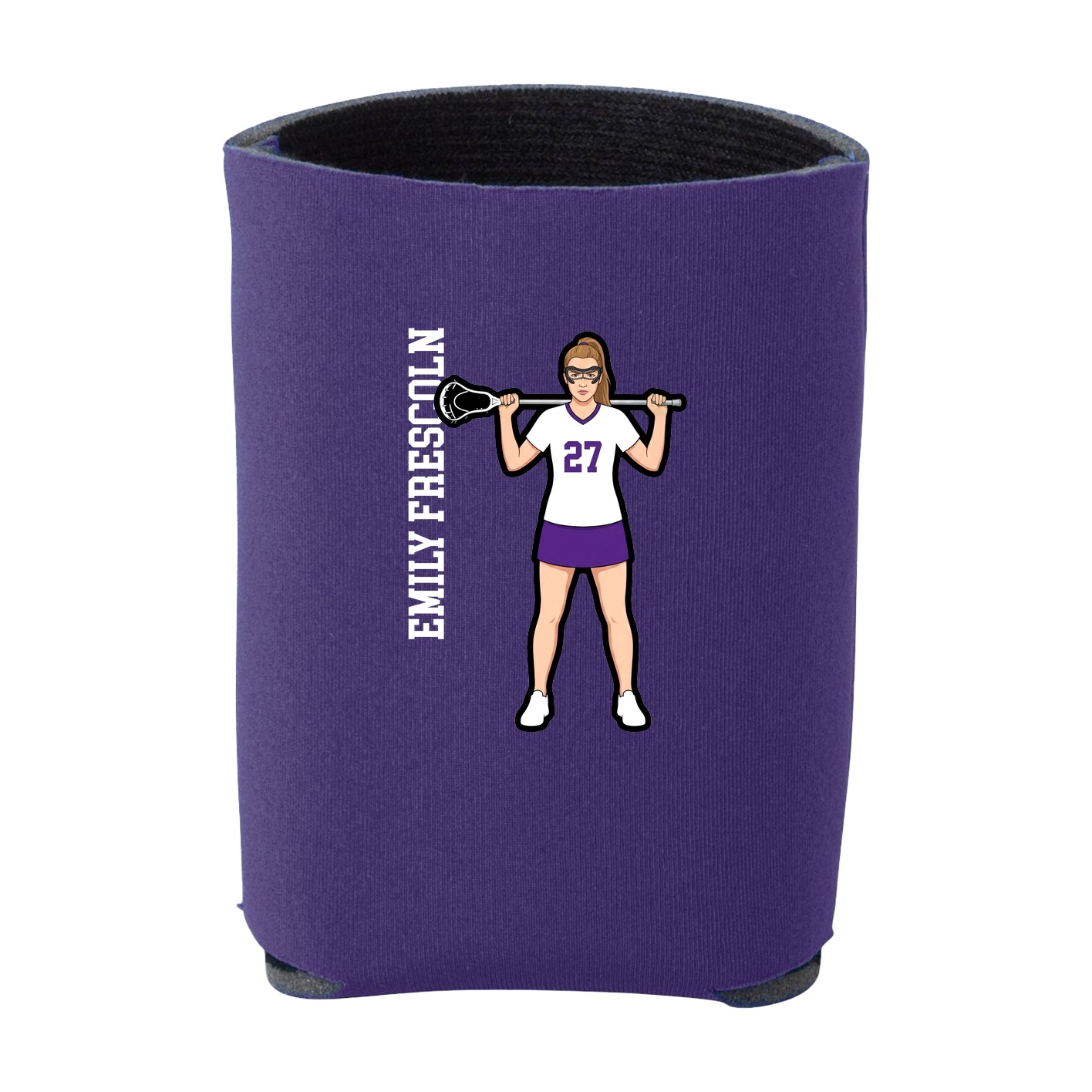 Can Holder — Name Vertical in Purple