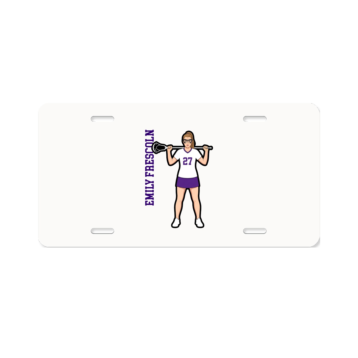 License Plate — Name Vertical in Classic