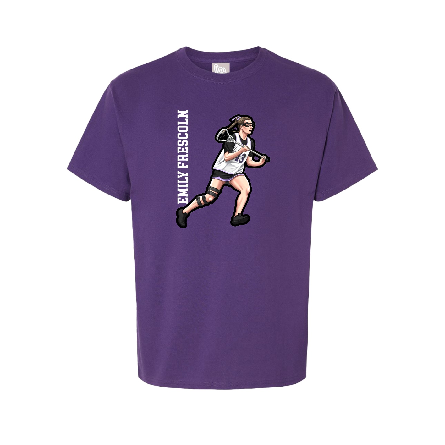 Tee — Name Vertical in Purple