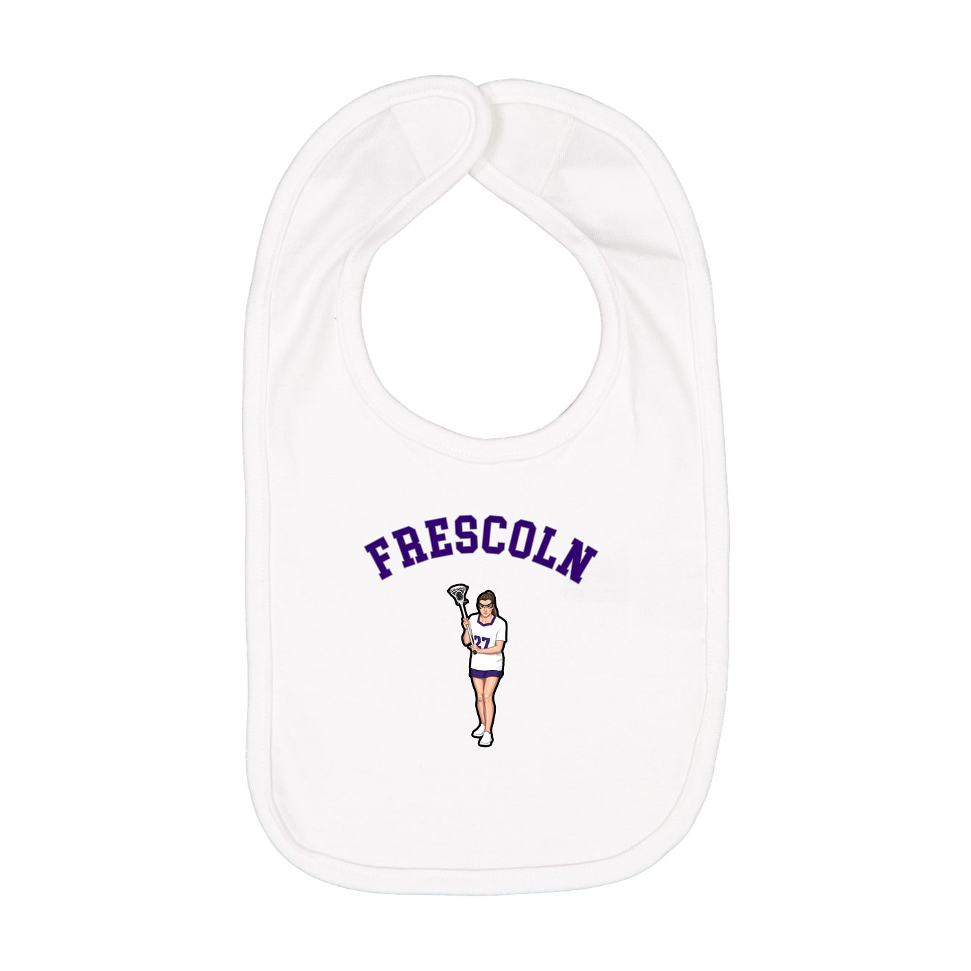 Infant Bib — Shirsey Arch in White