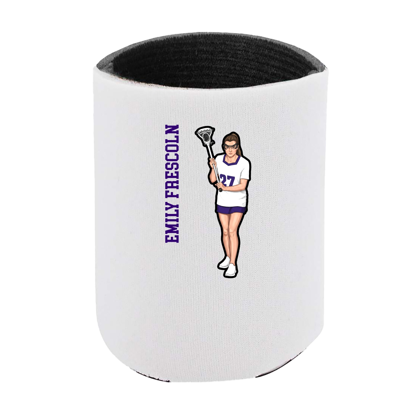 Can Holder — Name Vertical in White