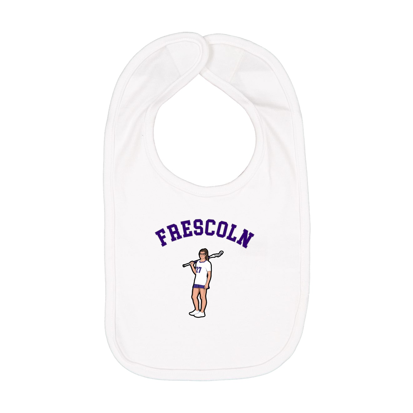 Infant Bib — Shirsey Arch in White