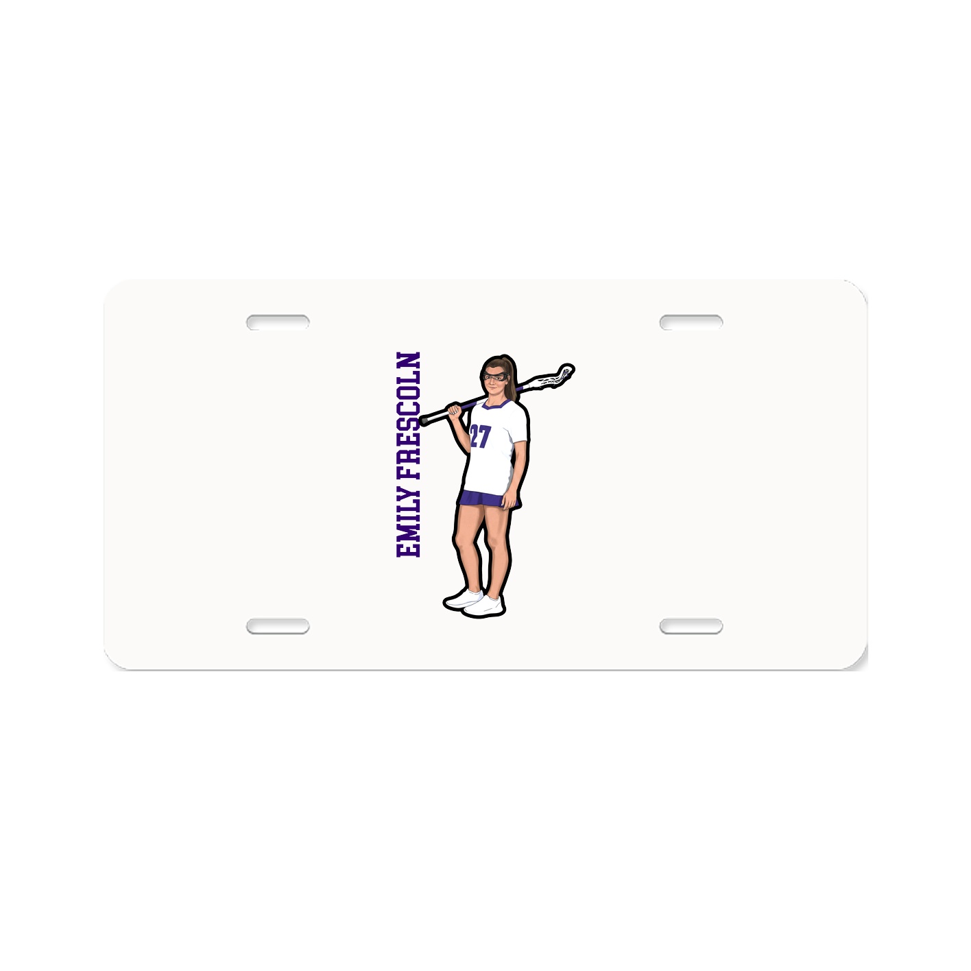 License Plate — Name Vertical in Classic