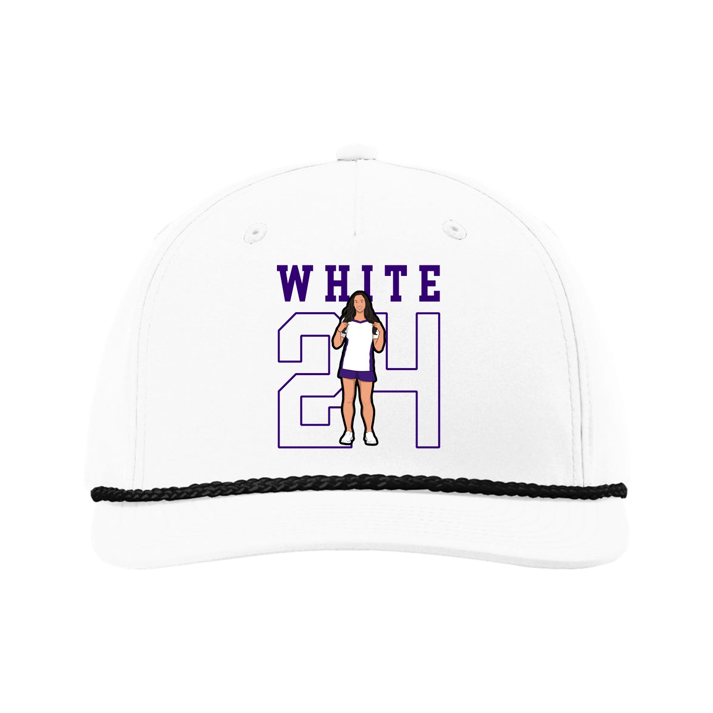 Five-Panel Classic Rope Cap — Shirsey in White