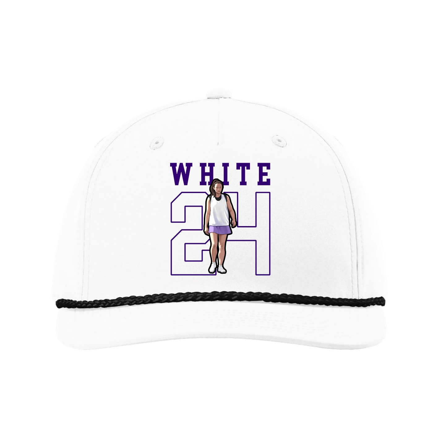 Five-Panel Classic Rope Cap — Shirsey in White