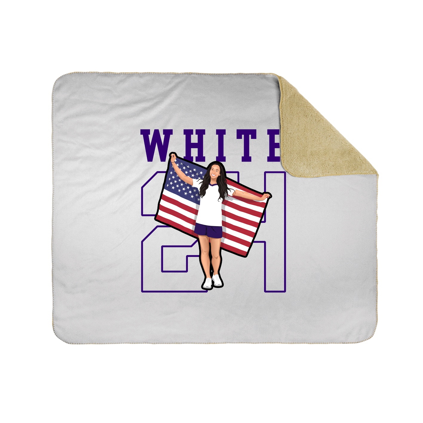 Throw Blanket — Shirsey in White