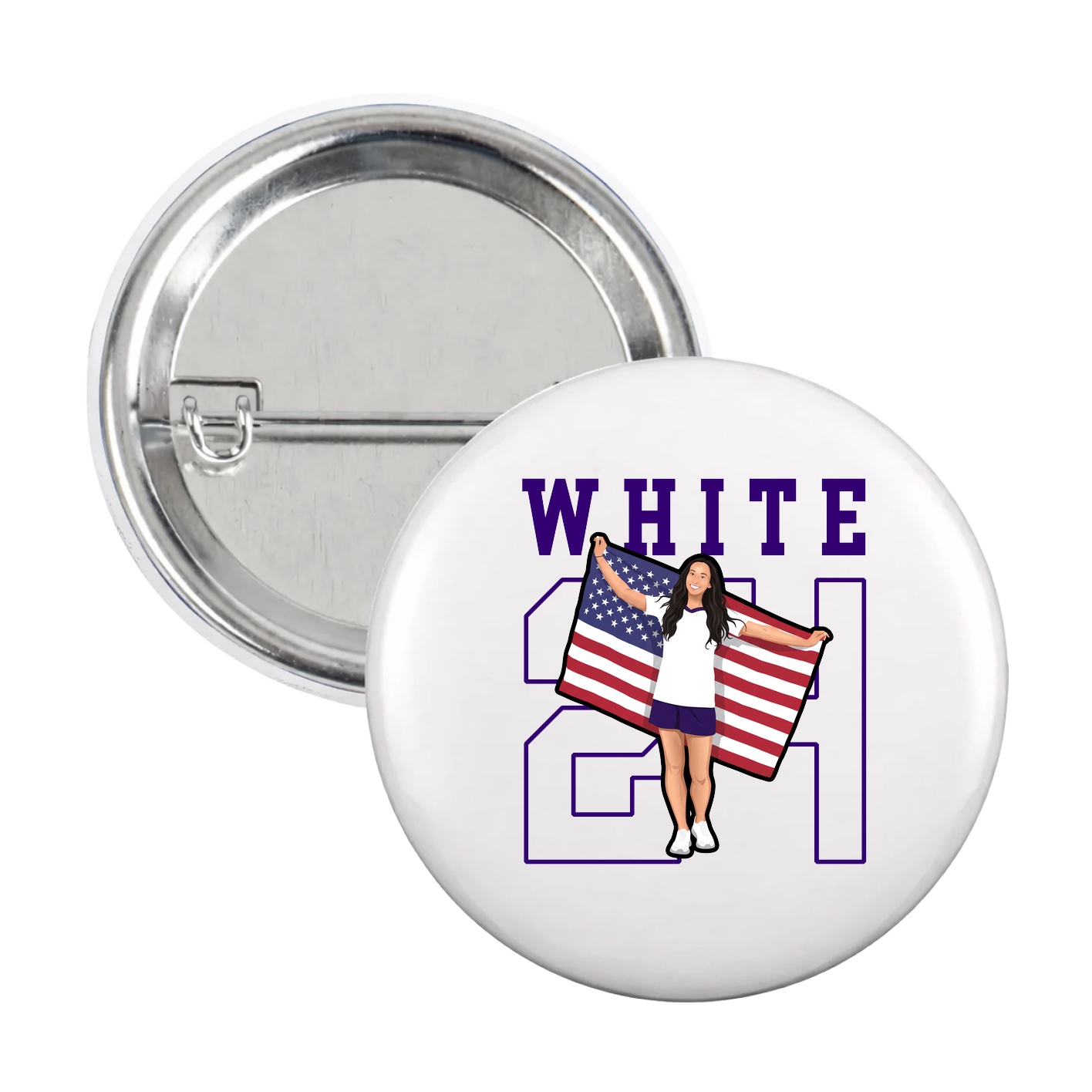 Game Day Button — Shirsey in White