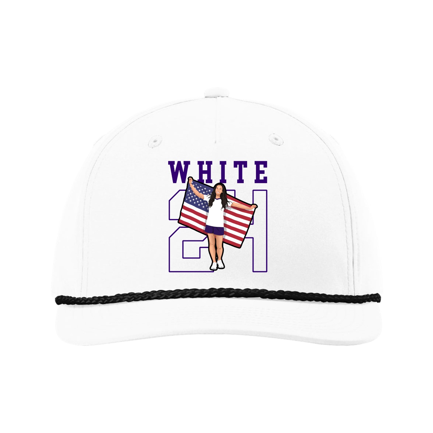 Five-Panel Classic Rope Cap — Shirsey in White