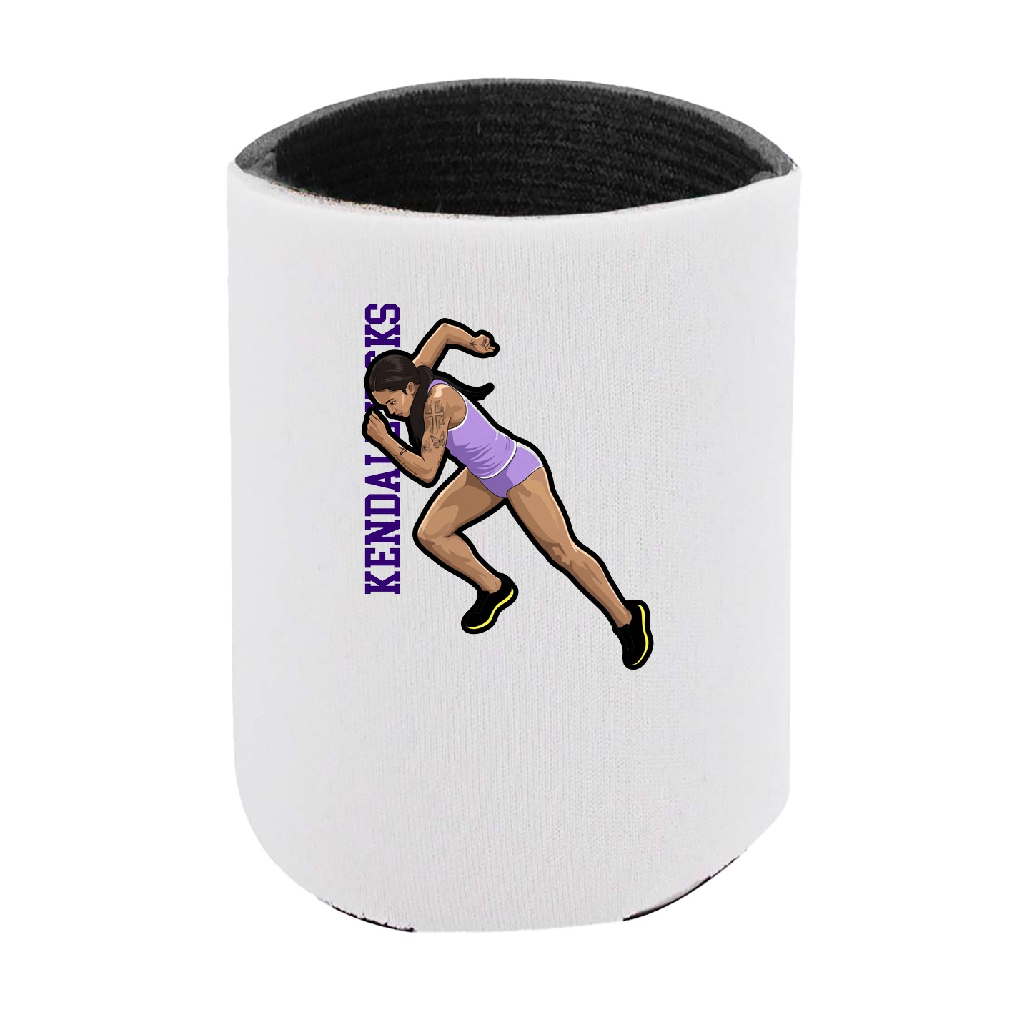 Can Holder — Name Vertical in White