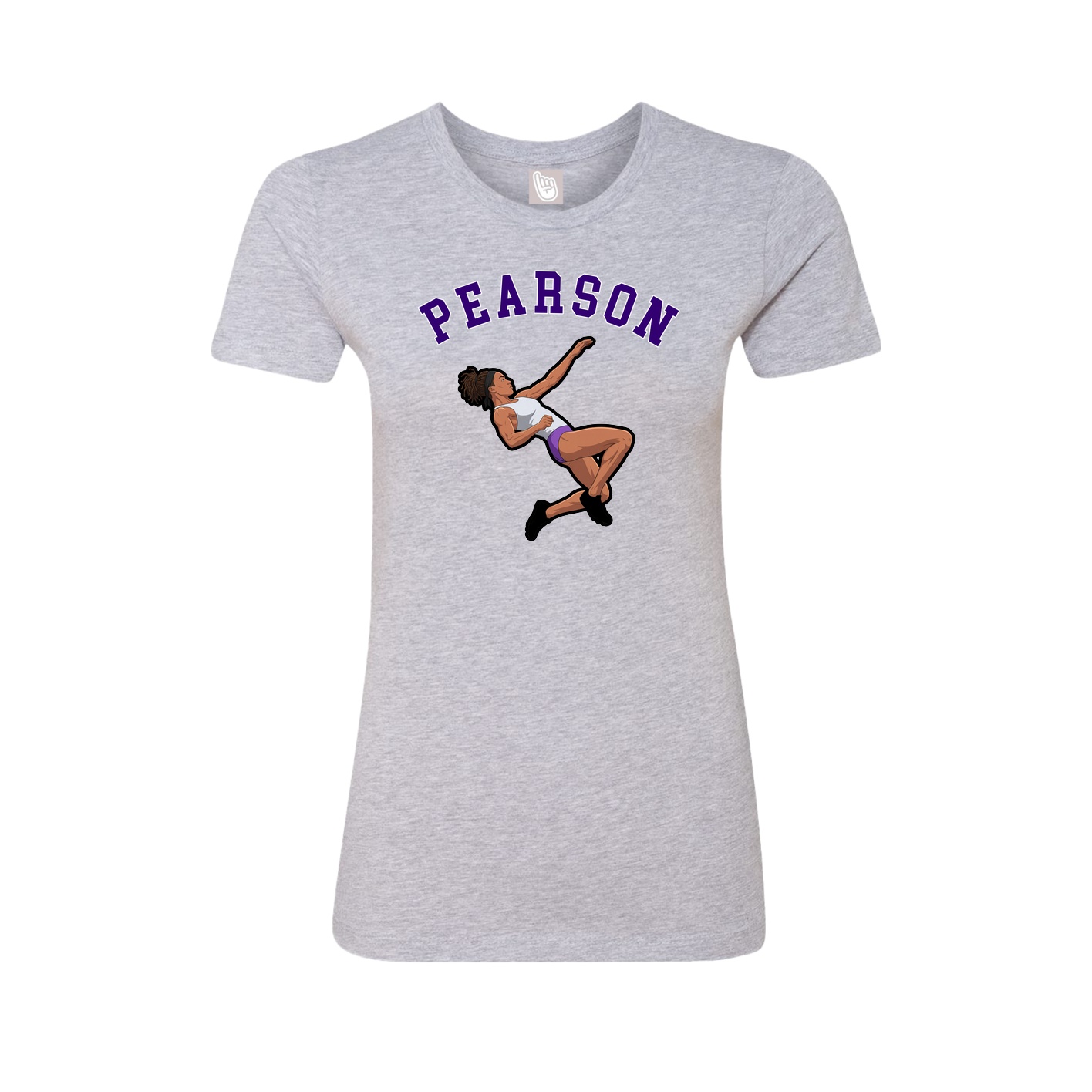 Fitted Women's Tee — Shirsey Arch in Grey
