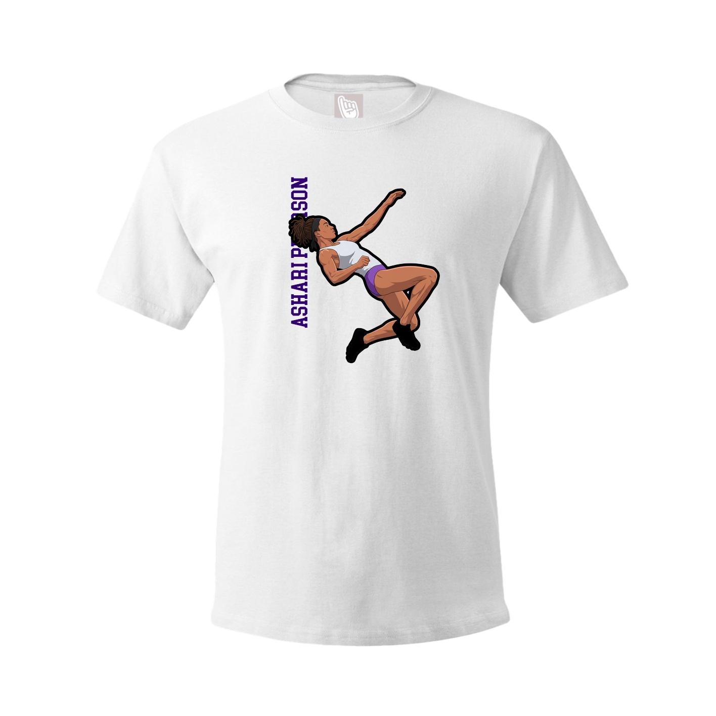 Tee — Name Vertical in White