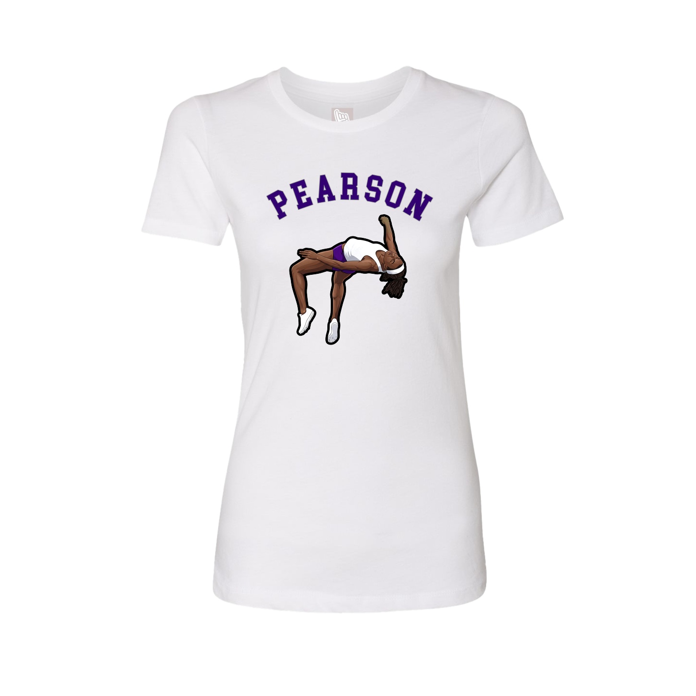 Fitted Women's Tee — Shirsey Arch in White