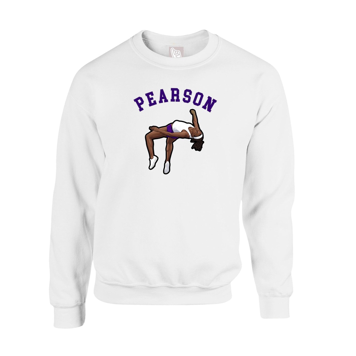Fleece Crew — Shirsey Arch in White