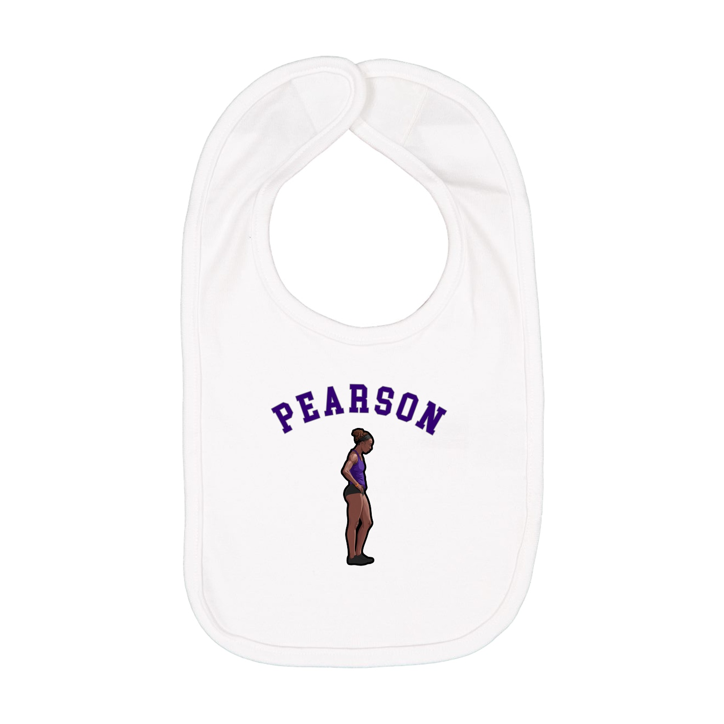 Infant Bib — Shirsey Arch in White