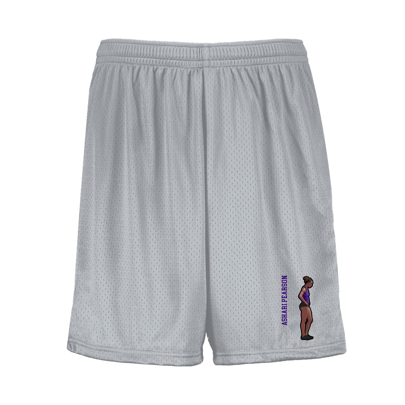 Shorts — Name Vertical in Silver