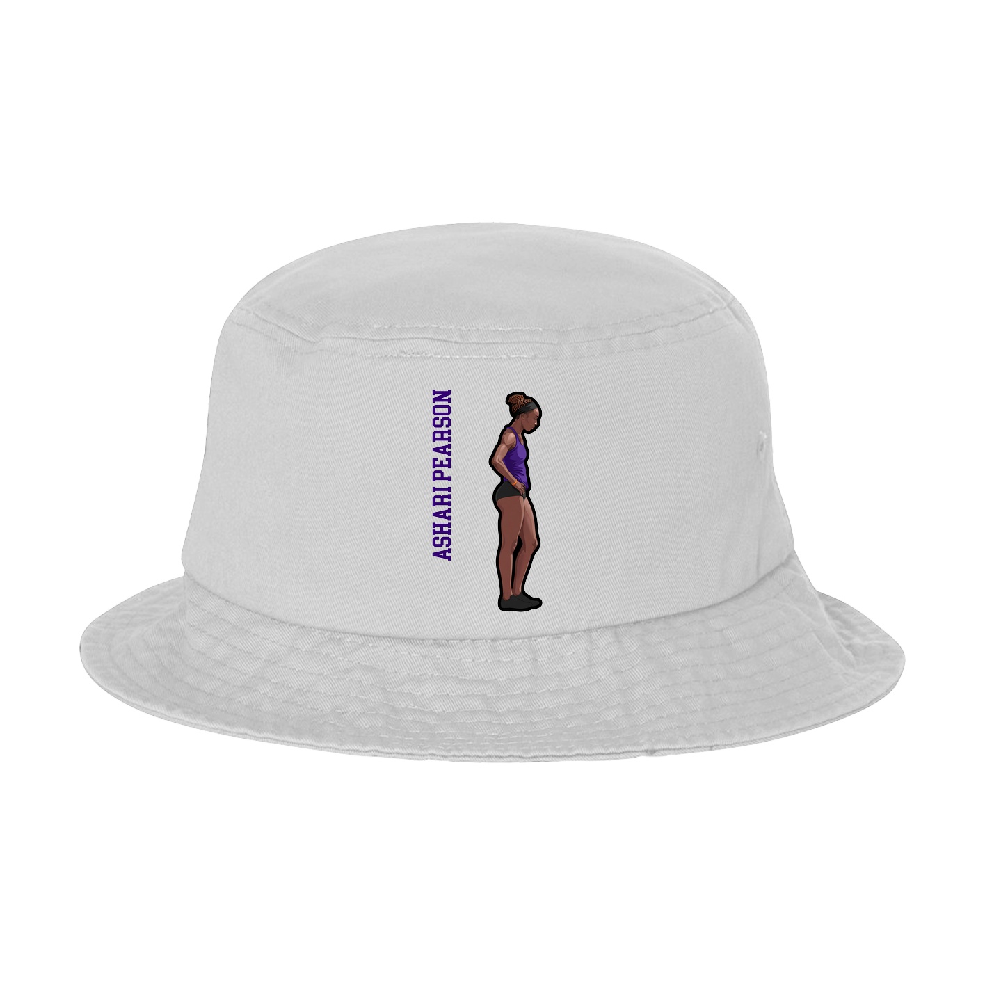 Bucket Cap — Name Vertical in White