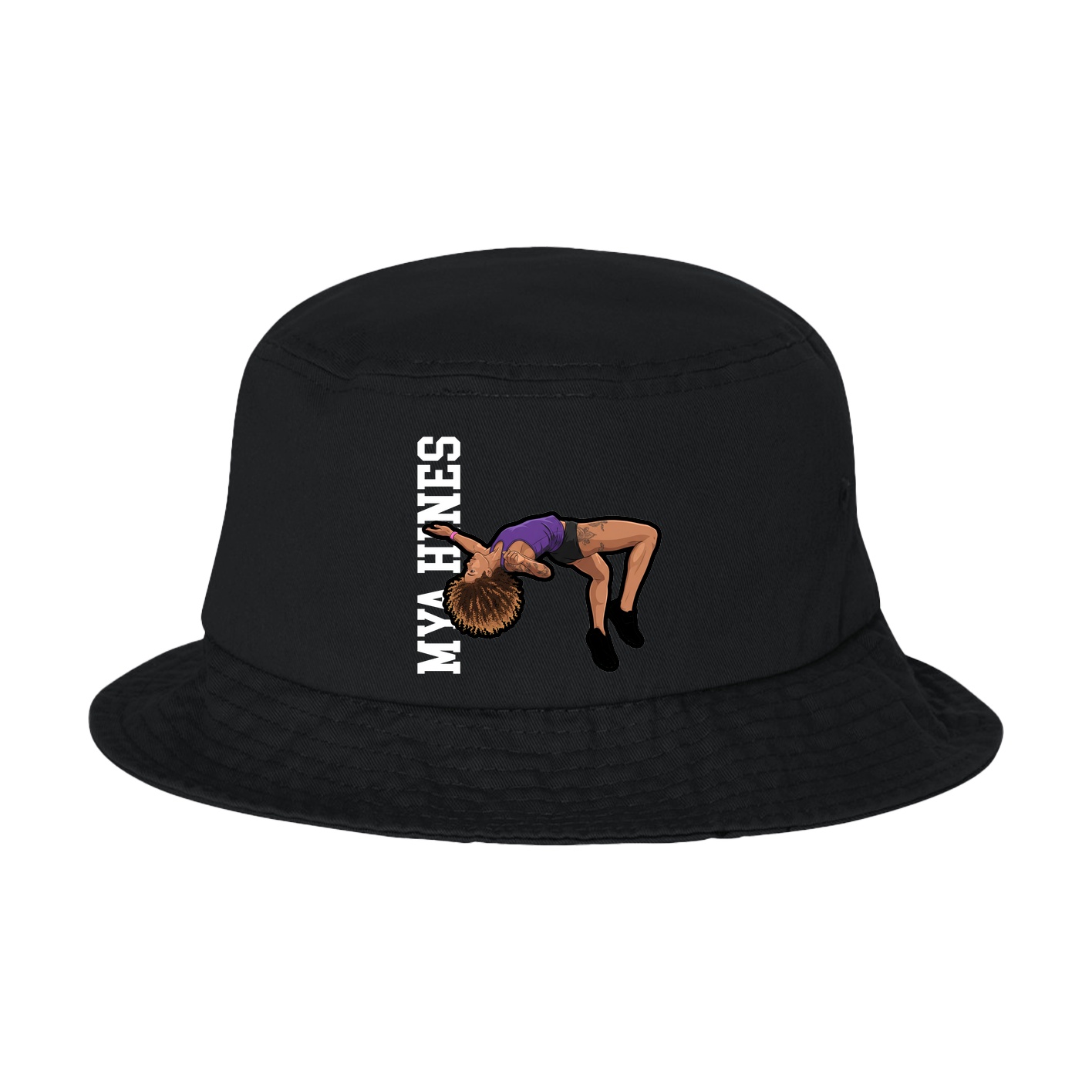 Bucket Cap — Name Vertical in Black