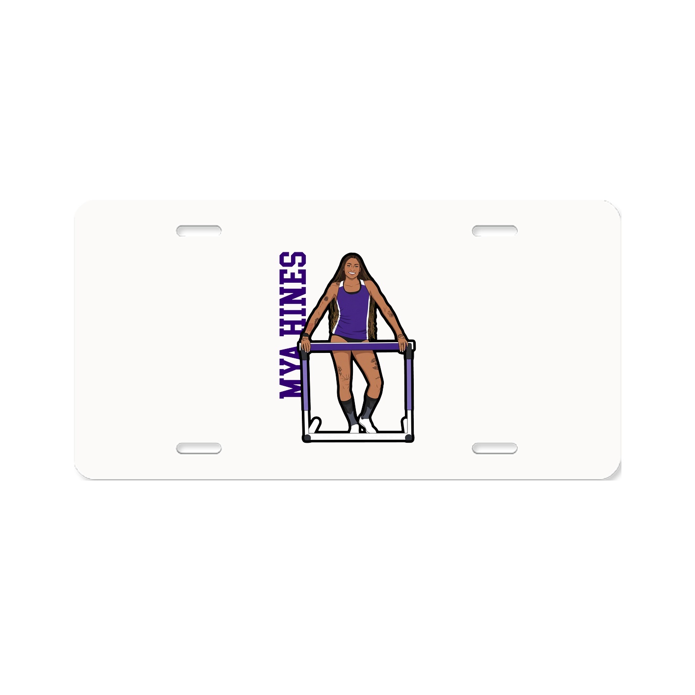 License Plate — Name Vertical in Classic
