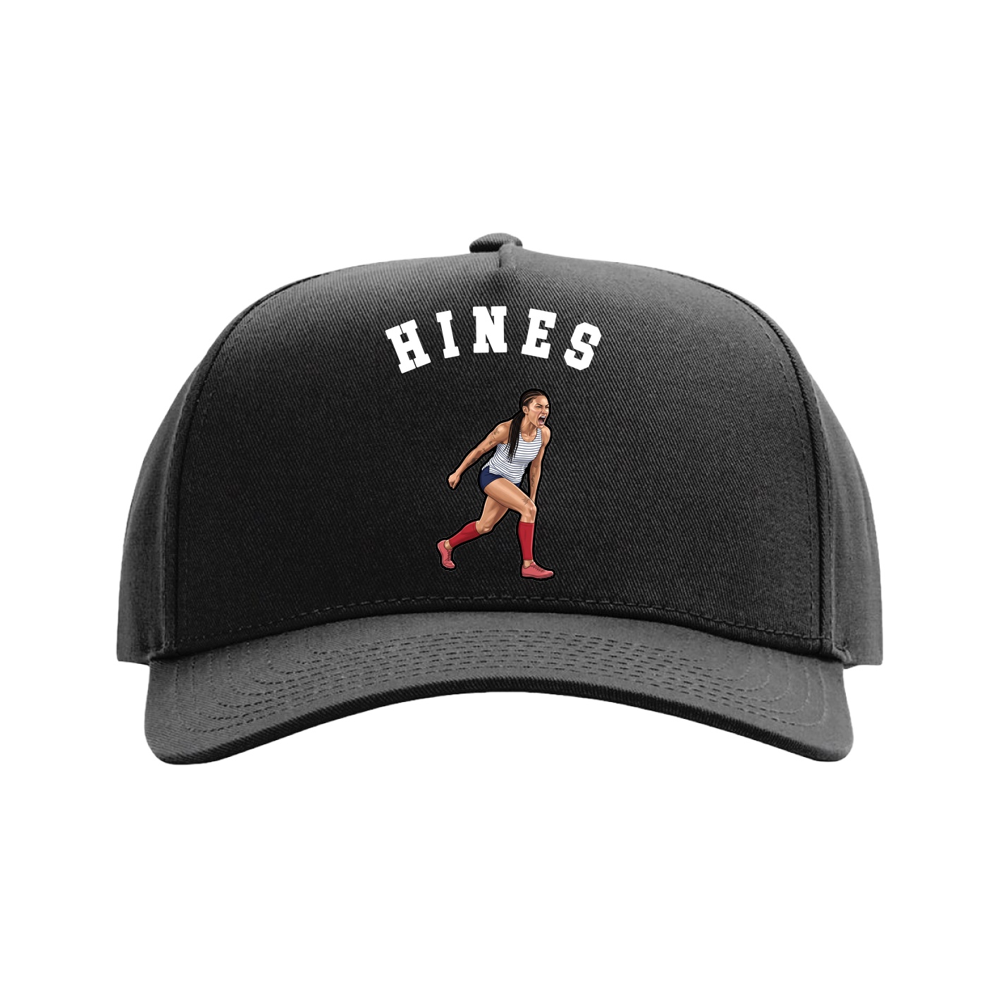 Full Fabric Five-Panel Champ Cap — Shirsey Arch in Black