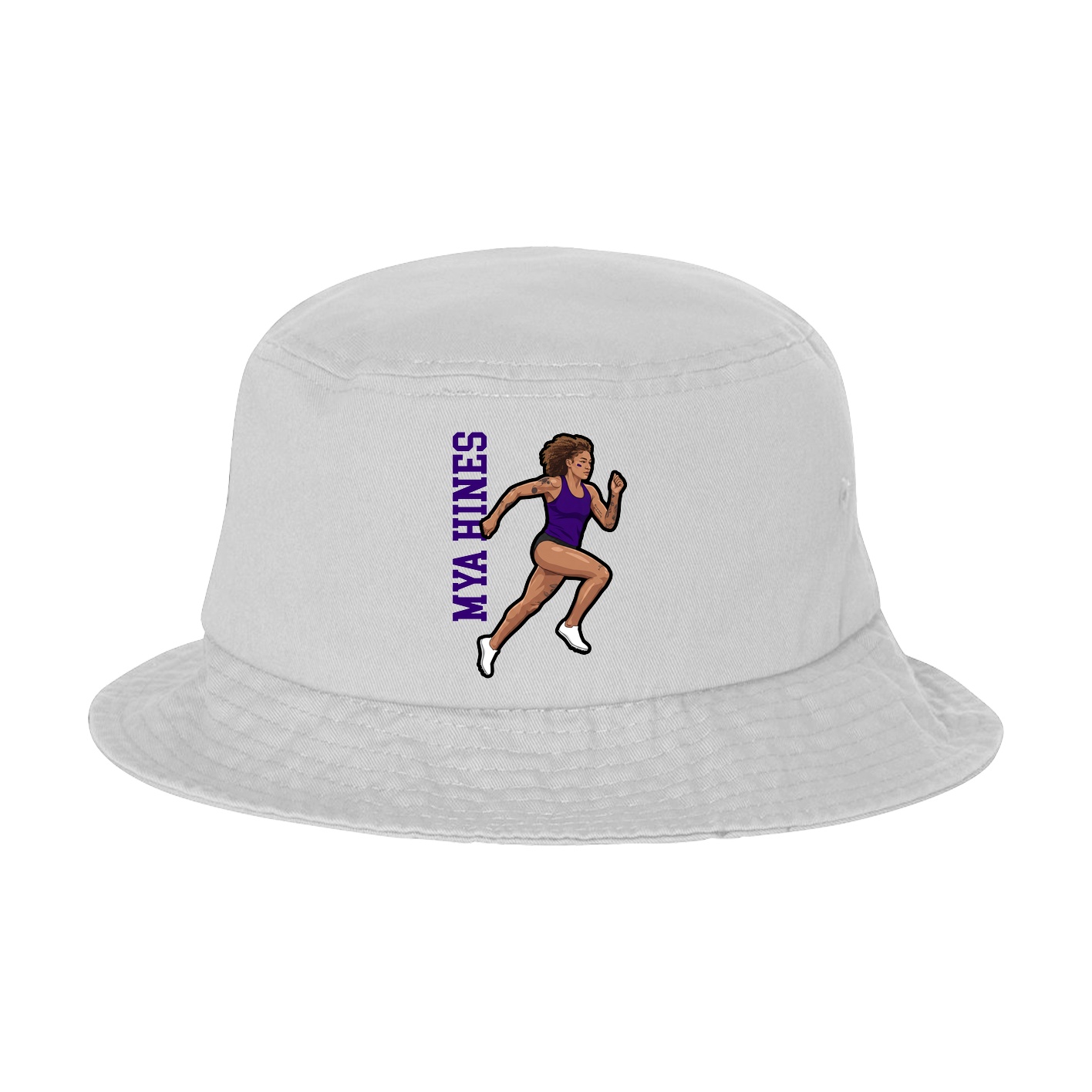 Bucket Cap — Name Vertical in White