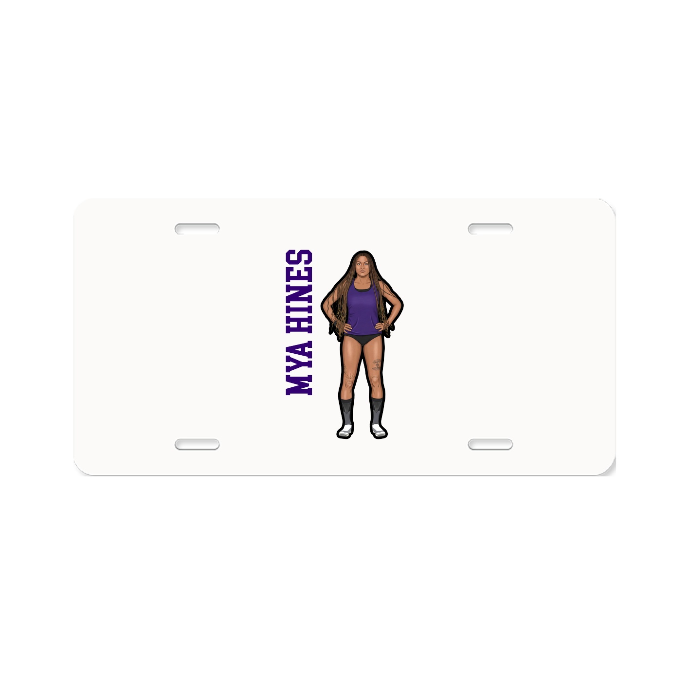 License Plate — Name Vertical in Classic