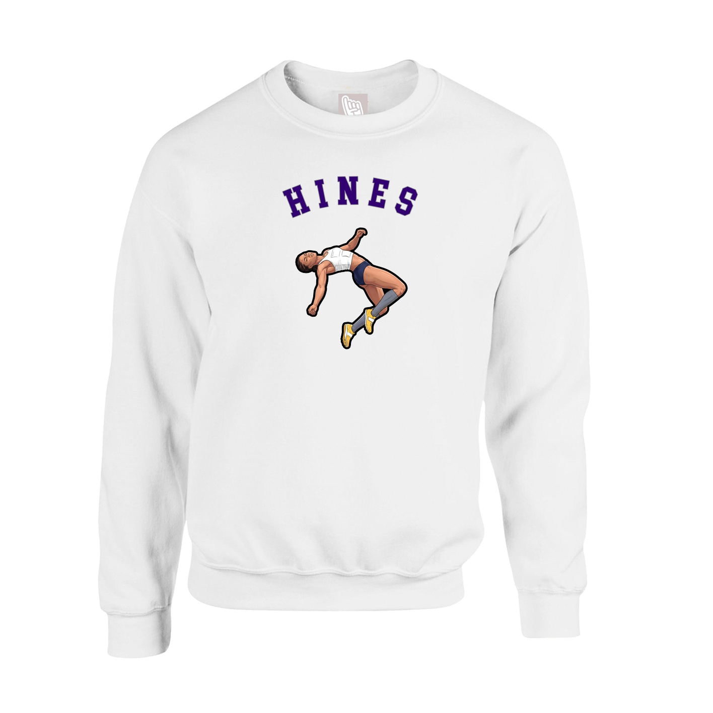 Fleece Crew — Shirsey Arch in White