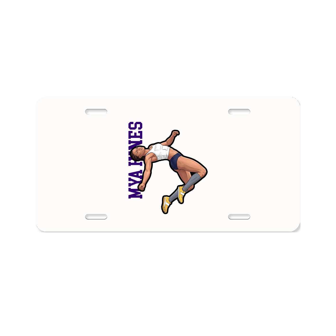 License Plate — Name Vertical in Classic