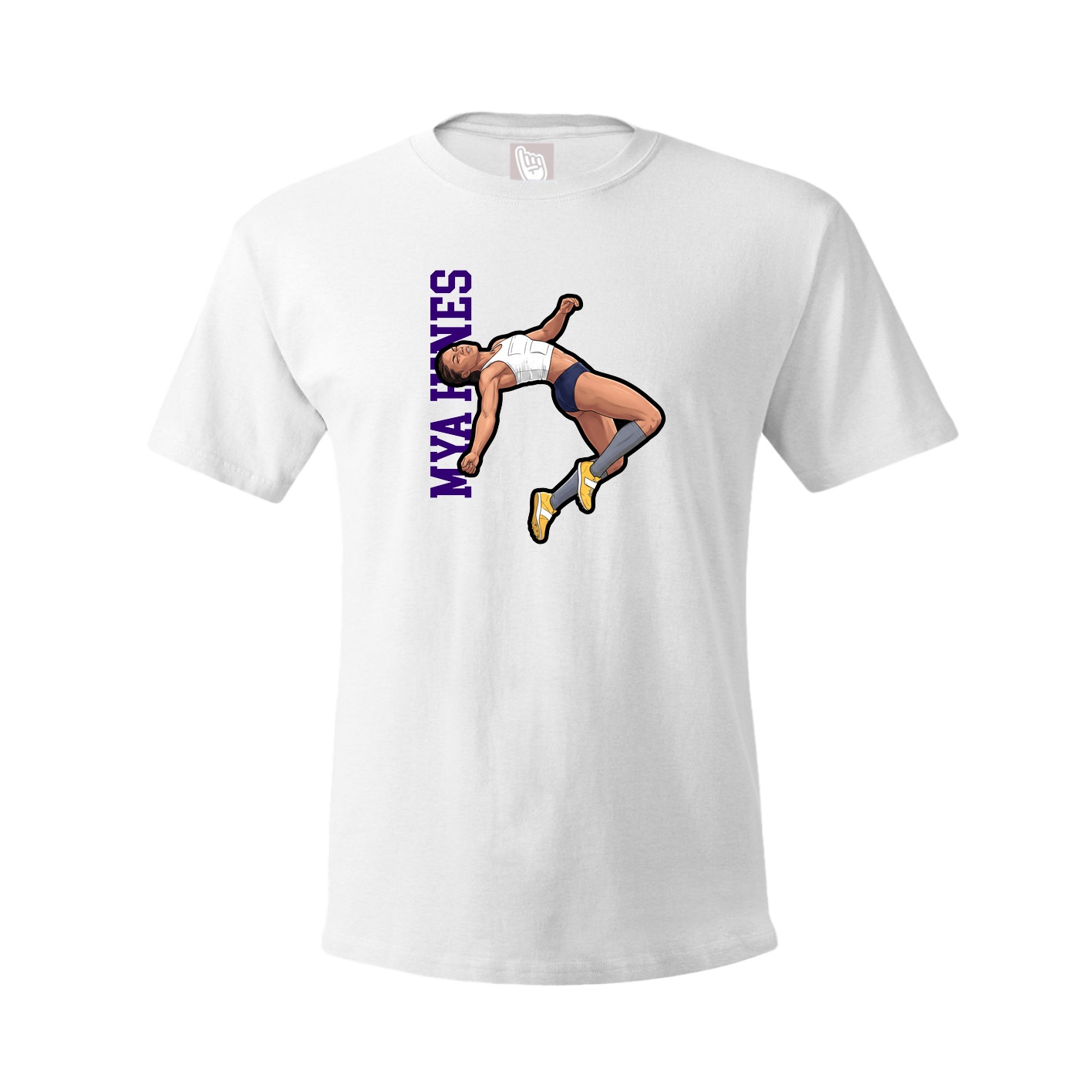 Youth Tee — Name Vertical in White