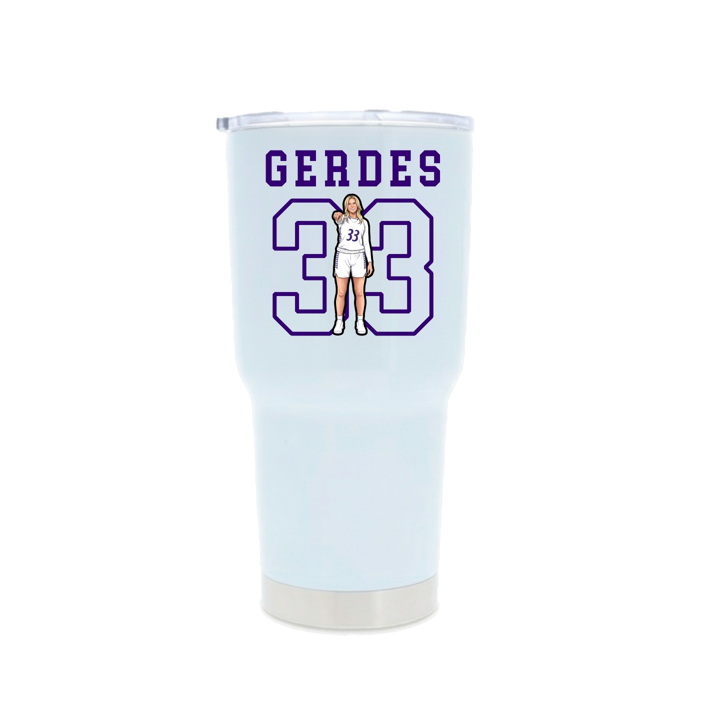 30oz Stainless Steel Tumbler — Shirsey in White