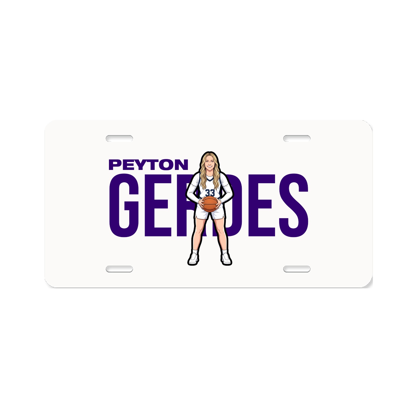 License Plate — Player Name in Classic