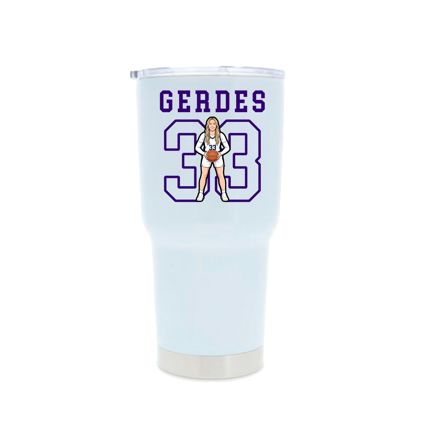 30oz Stainless Steel Tumbler — Shirsey in White
