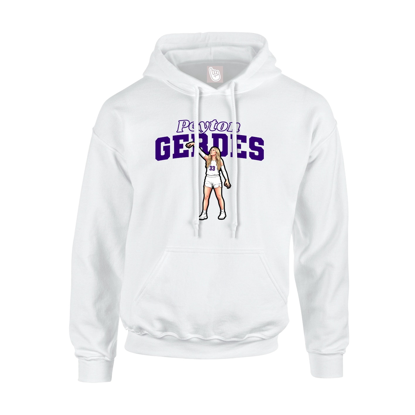 Hoodie — Name Arch in White