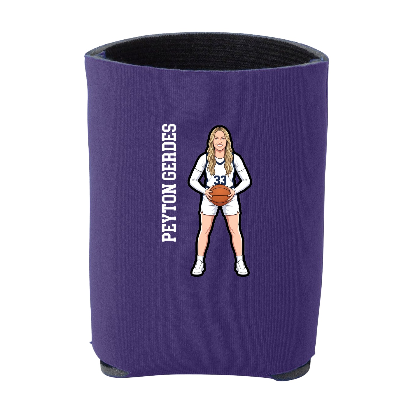 Can Holder — Name Vertical in Purple