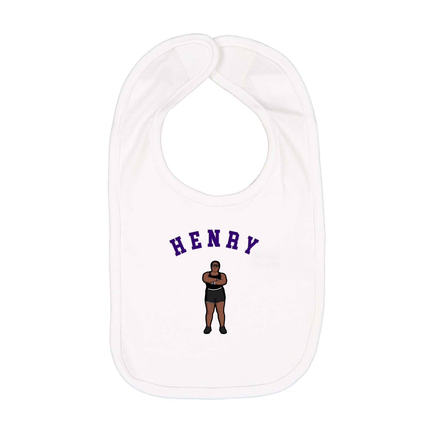 Infant Bib — Shirsey Arch in White